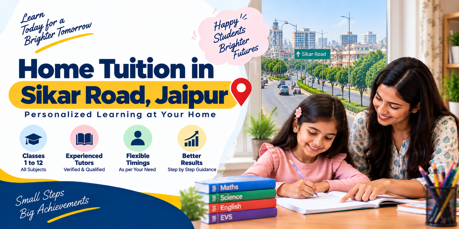 Home tuition in Sikar Road, Jaipur - home tutor teaching a student
