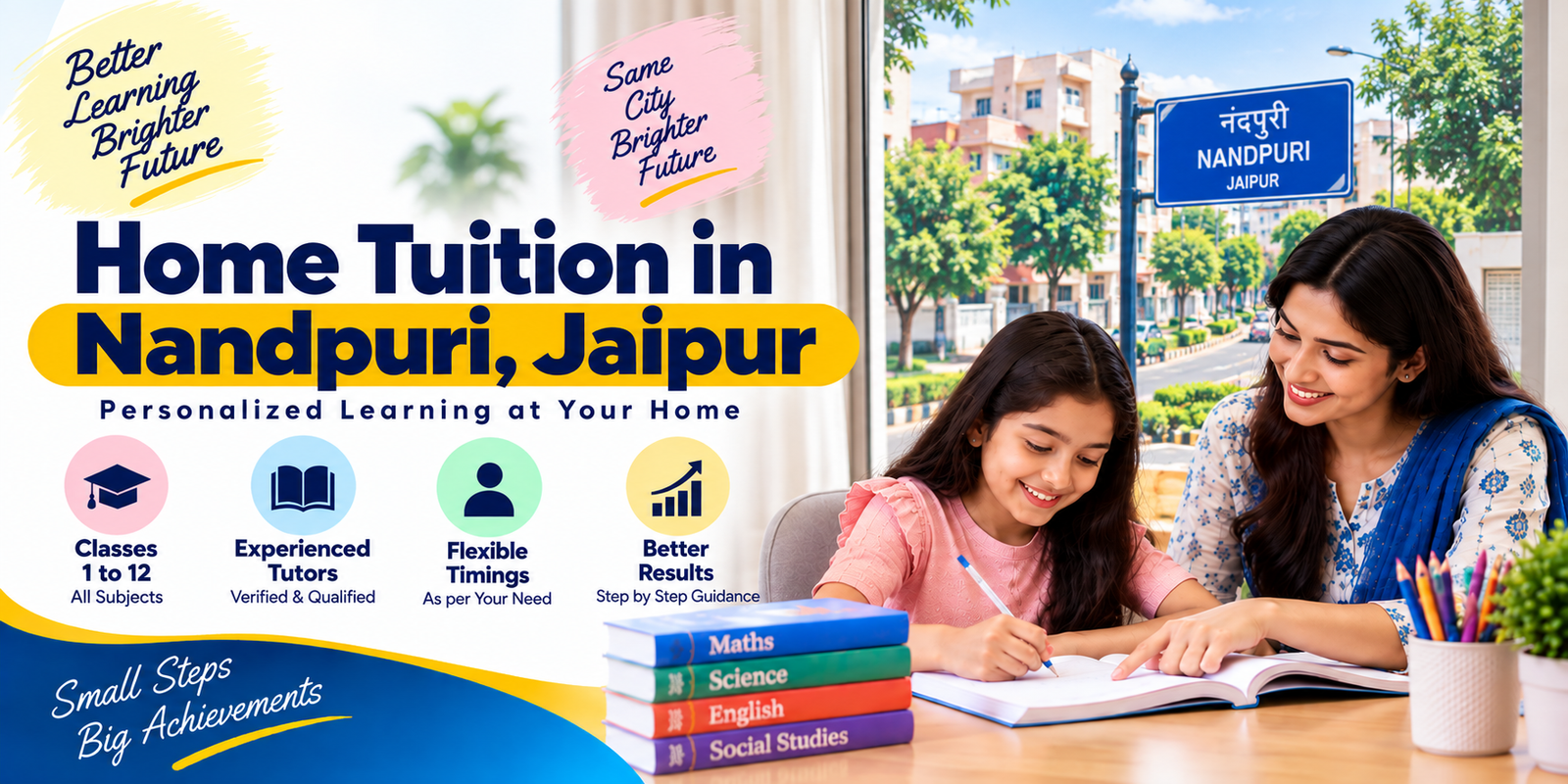 Home tuition in Nandpuri, Jaipur - home tutor teaching a student