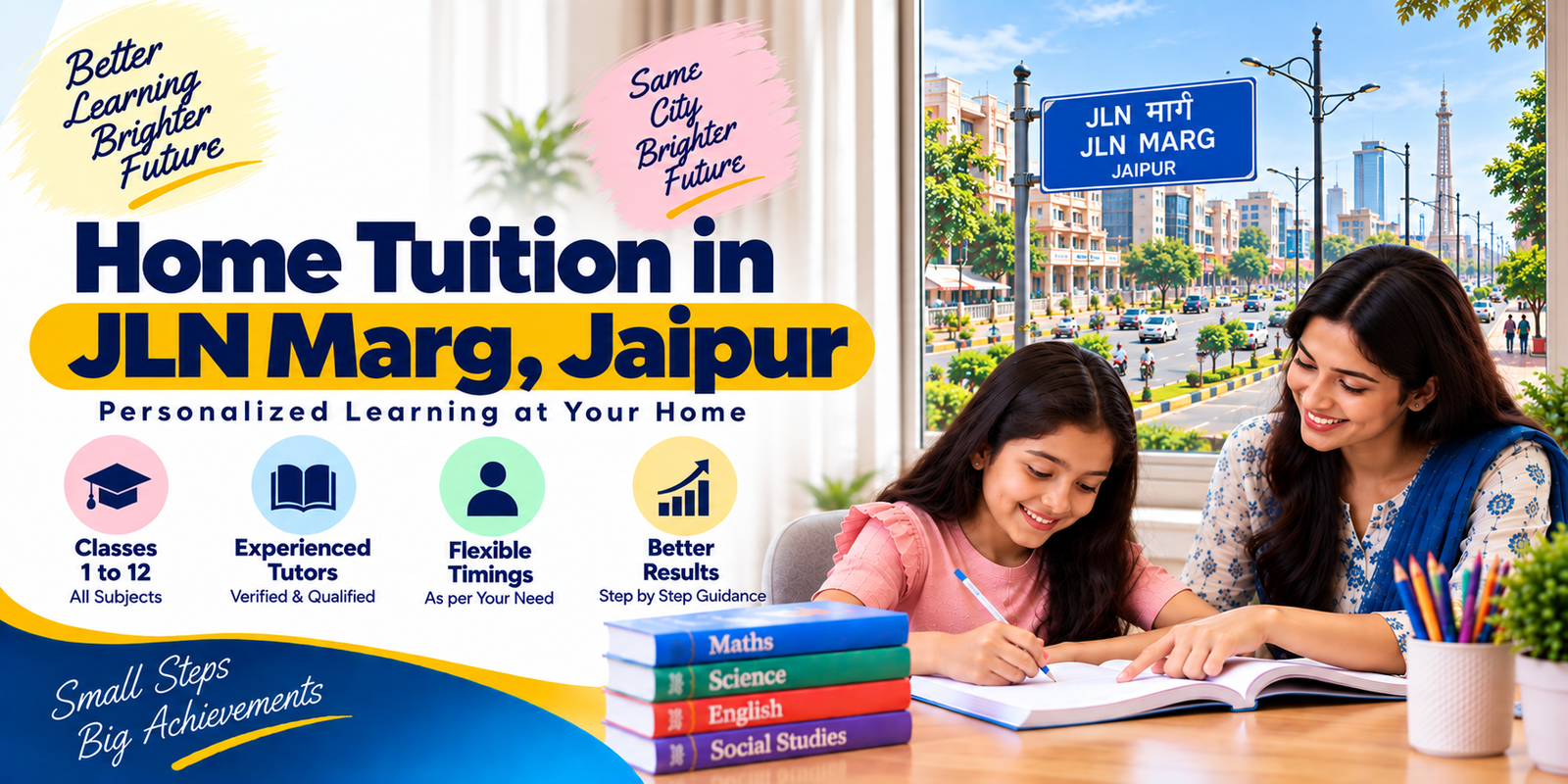 Home tuition in JLN Marg, Jaipur - home tutor teaching a student