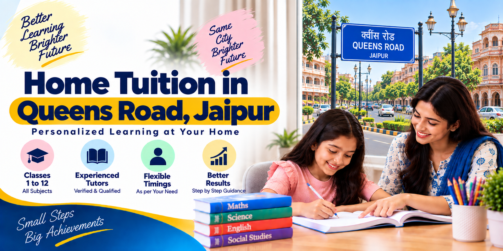 Home tuition in Queens Road, Jaipur - home tutor teaching a student