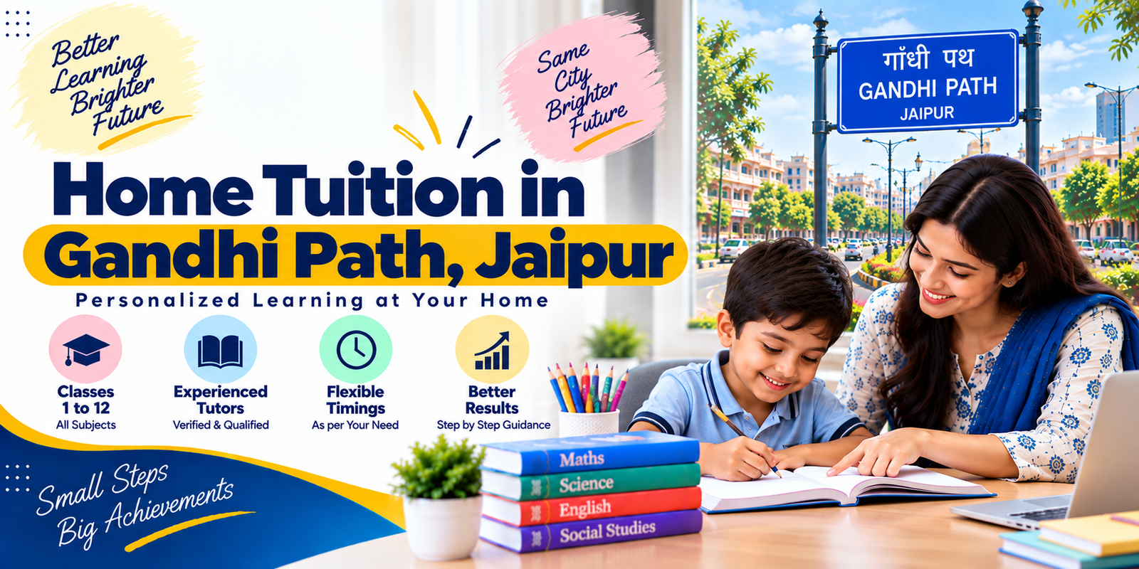 Home tuition in Gandhi Path, Jaipur - home tutor teaching a student