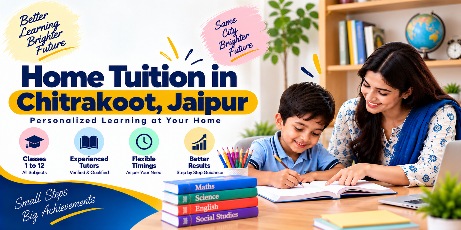 Home tuition in Chitrakoot, Jaipur - home tutor teaching a student