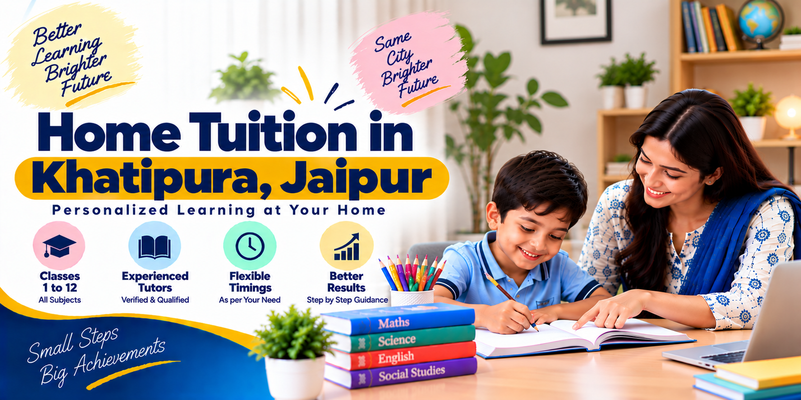 Home tuition in Khatipura, Jaipur - home tutor teaching a student