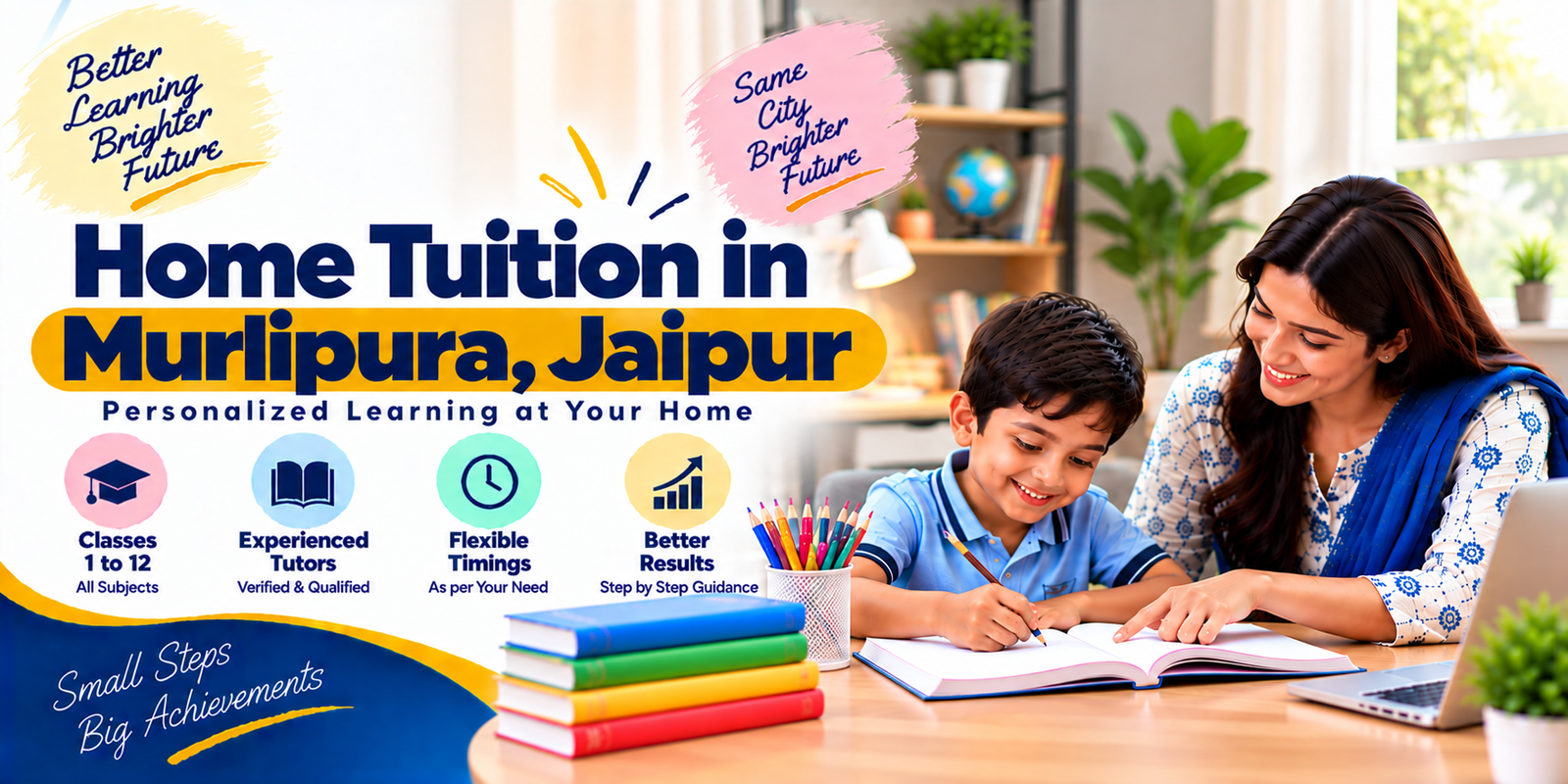 Home tuition in Murlipura, Jaipur - home tutor teaching a student