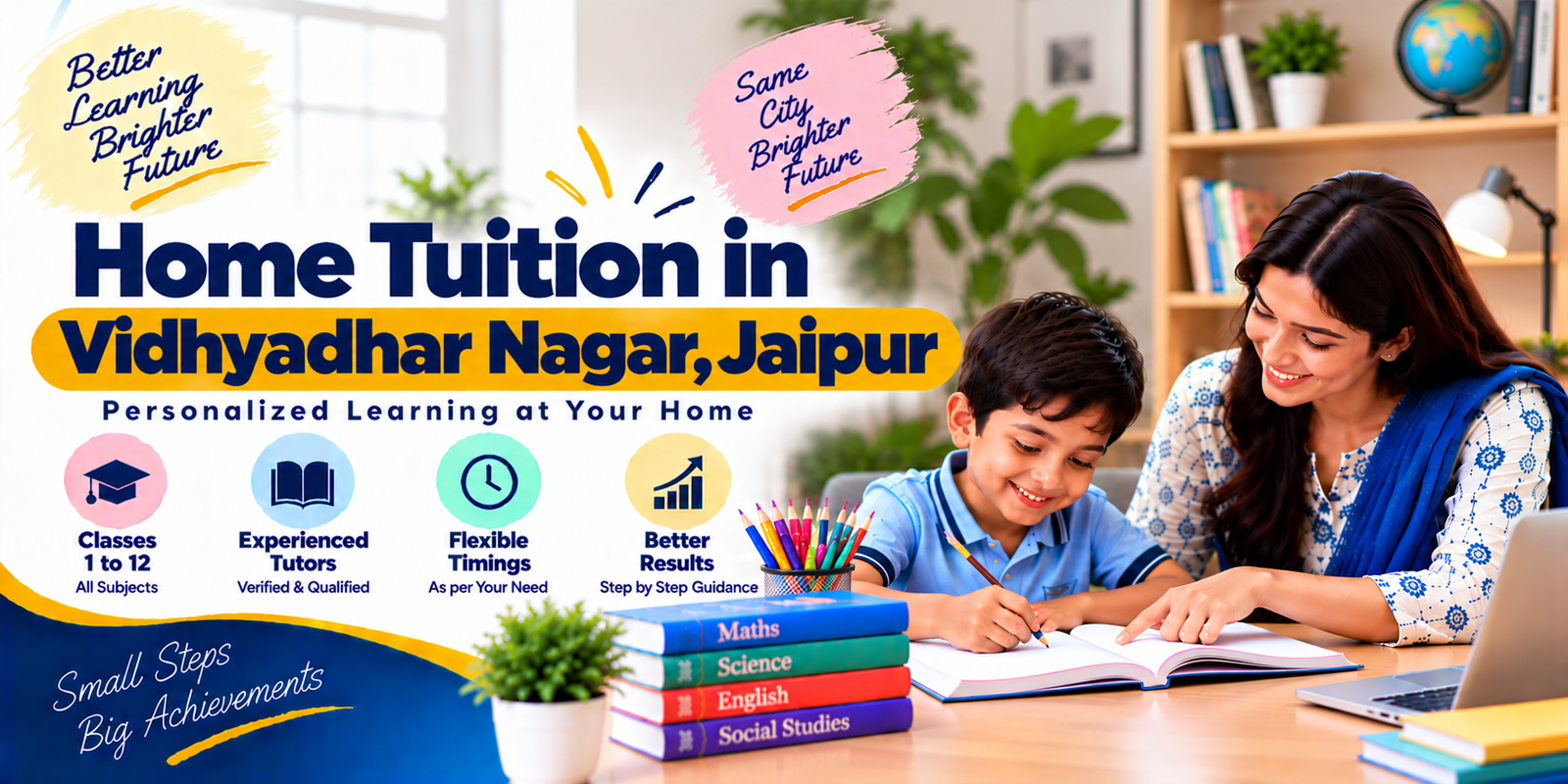 Home tuition in Vidhyadhar Nagar, Jaipur - home tutor teaching a student