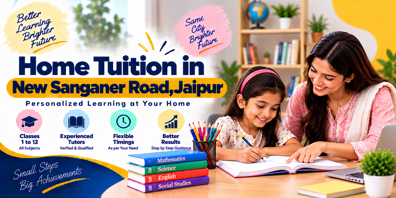 Home tuition in New Sanganer Road, Jaipur - home tutor teaching a student