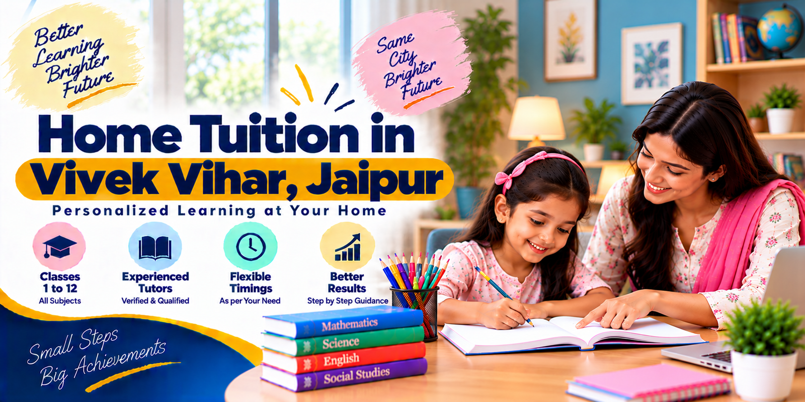 Home tuition in Vivek Vihar, Jaipur - home tutor teaching a student