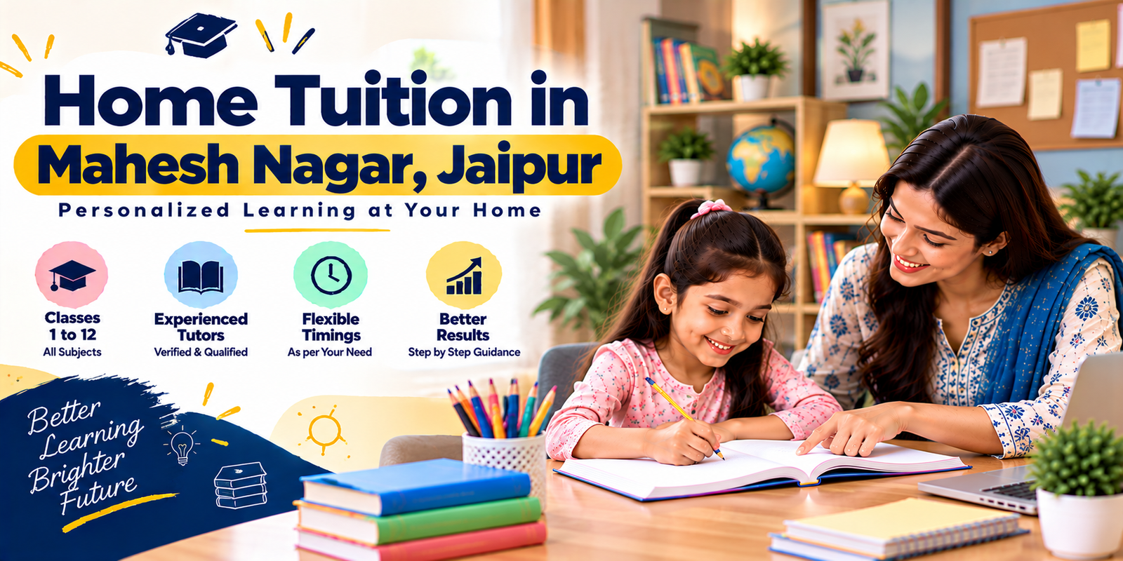Home tuition in Mahesh Nagar, Jaipur - home tutor teaching a student