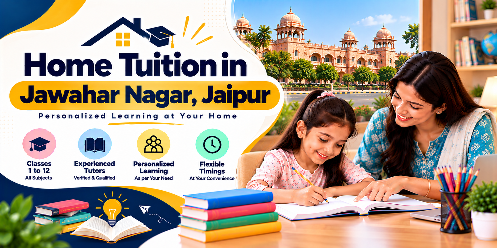 Home tuition in Jawahar Nagar, Jaipur - home tutor teaching a student