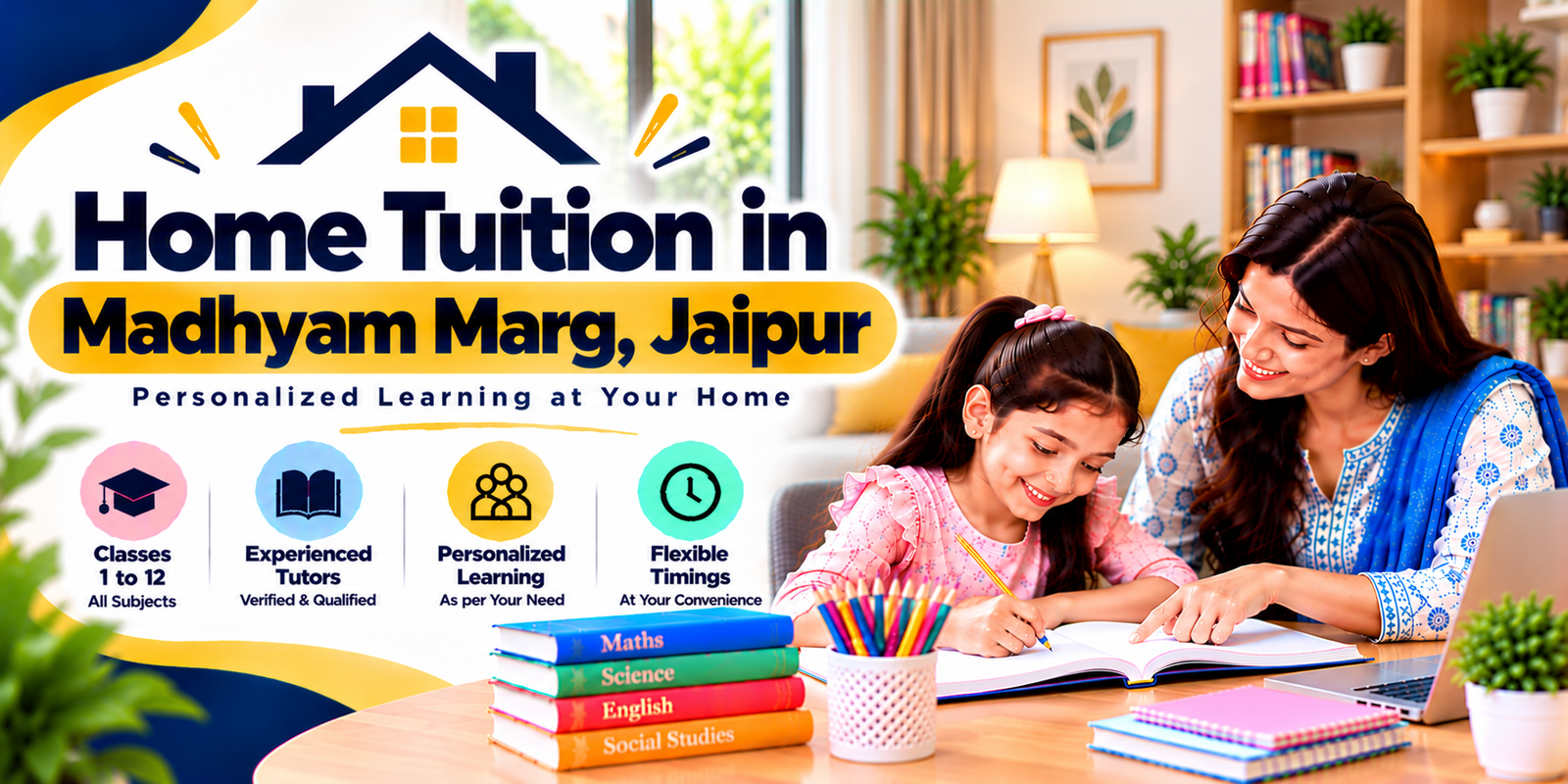 Home tuition in Madhyam Marg, Mansarovar, Jaipur - home tutor teaching a student