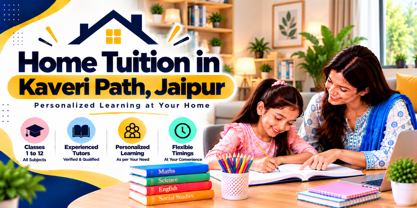 Home tuition in Kaveri Path, Mansarovar, Jaipur - home tutor teaching a student