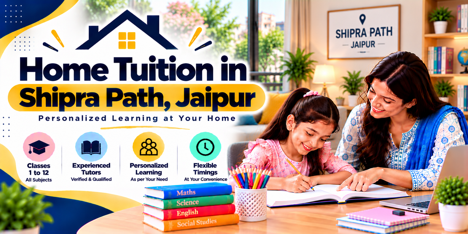 Home tuition in Shipra Path, Mansarovar, Jaipur - home tutor teaching a student