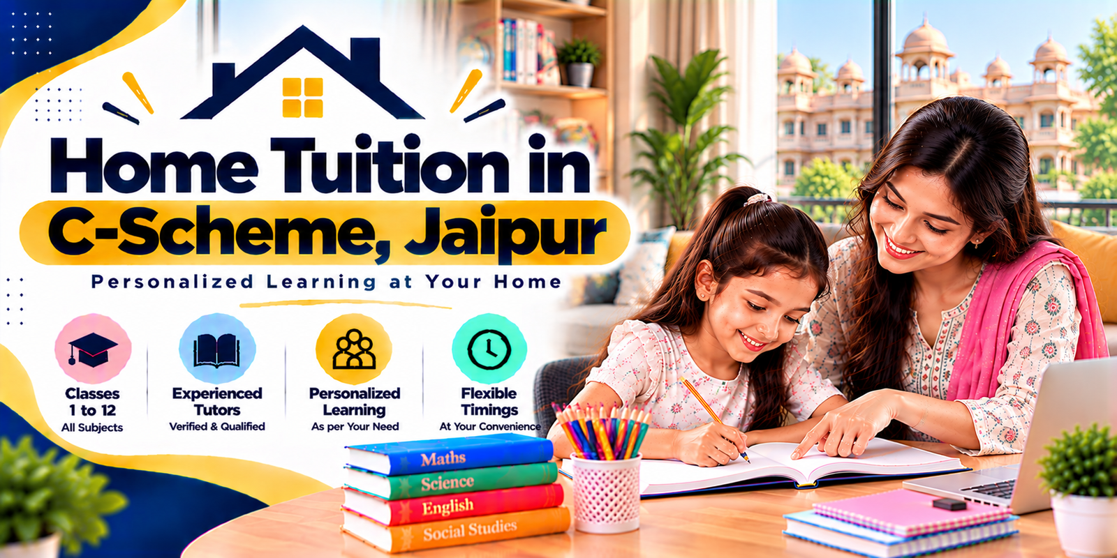 Home tuition in C-Scheme, Jaipur - home tutor teaching a student