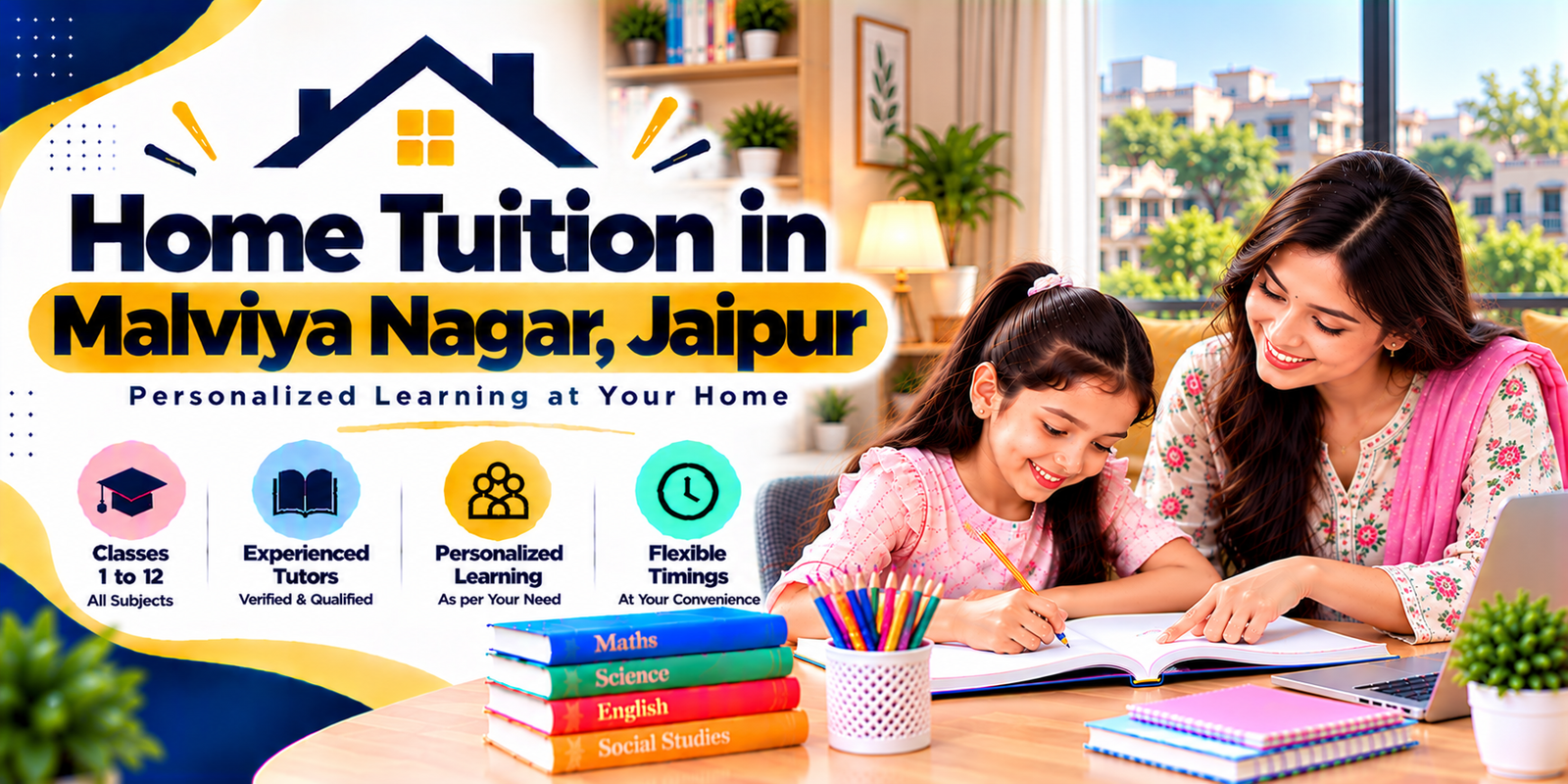 Home tuition in Malviya Nagar, Jaipur - home tutor teaching a student