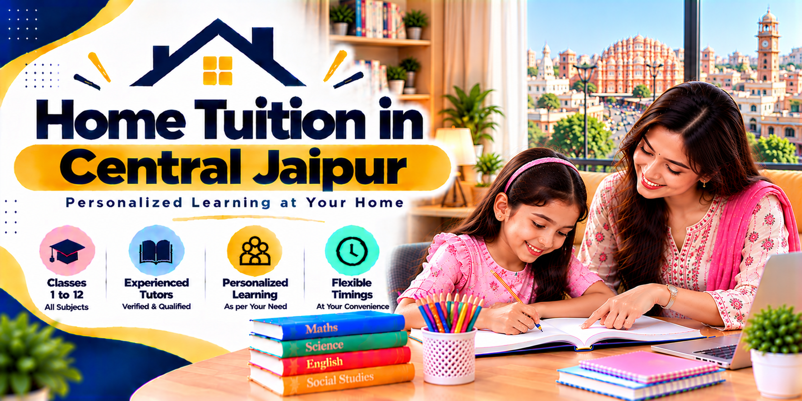 Home tuition in Central Jaipur (Walled City), Jaipur - home tutor teaching a student