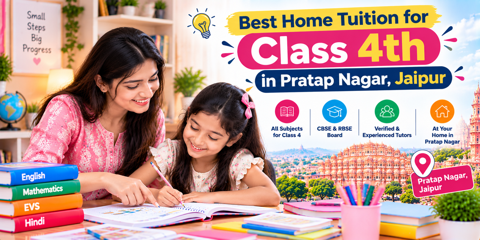 Best Home Tuition for Class 4th in Pratap Nagar, Jaipur